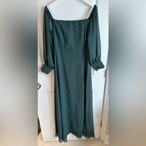Lulus maxi dress, size XL, emerald green